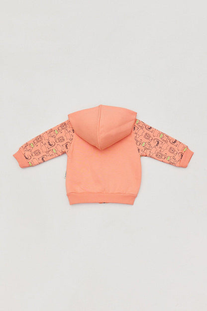 Printed Hooded Baby Boy Sweatshirt