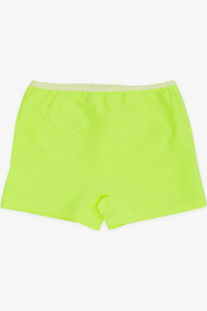 Girl's Boxer Penguin Printed Neon Green (Age 9)