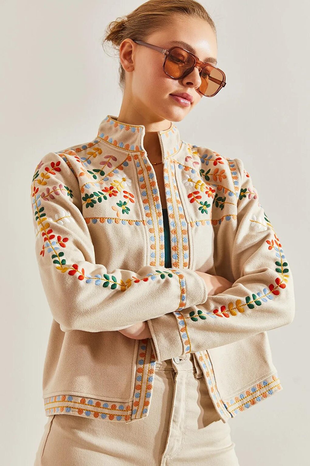 Women's Embroidered Multi-Patterned Stash Jacket