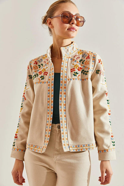 Women's Embroidered Multi-Patterned Stash Jacket