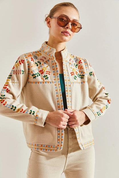 Women's Embroidered Multi-Patterned Stash Jacket