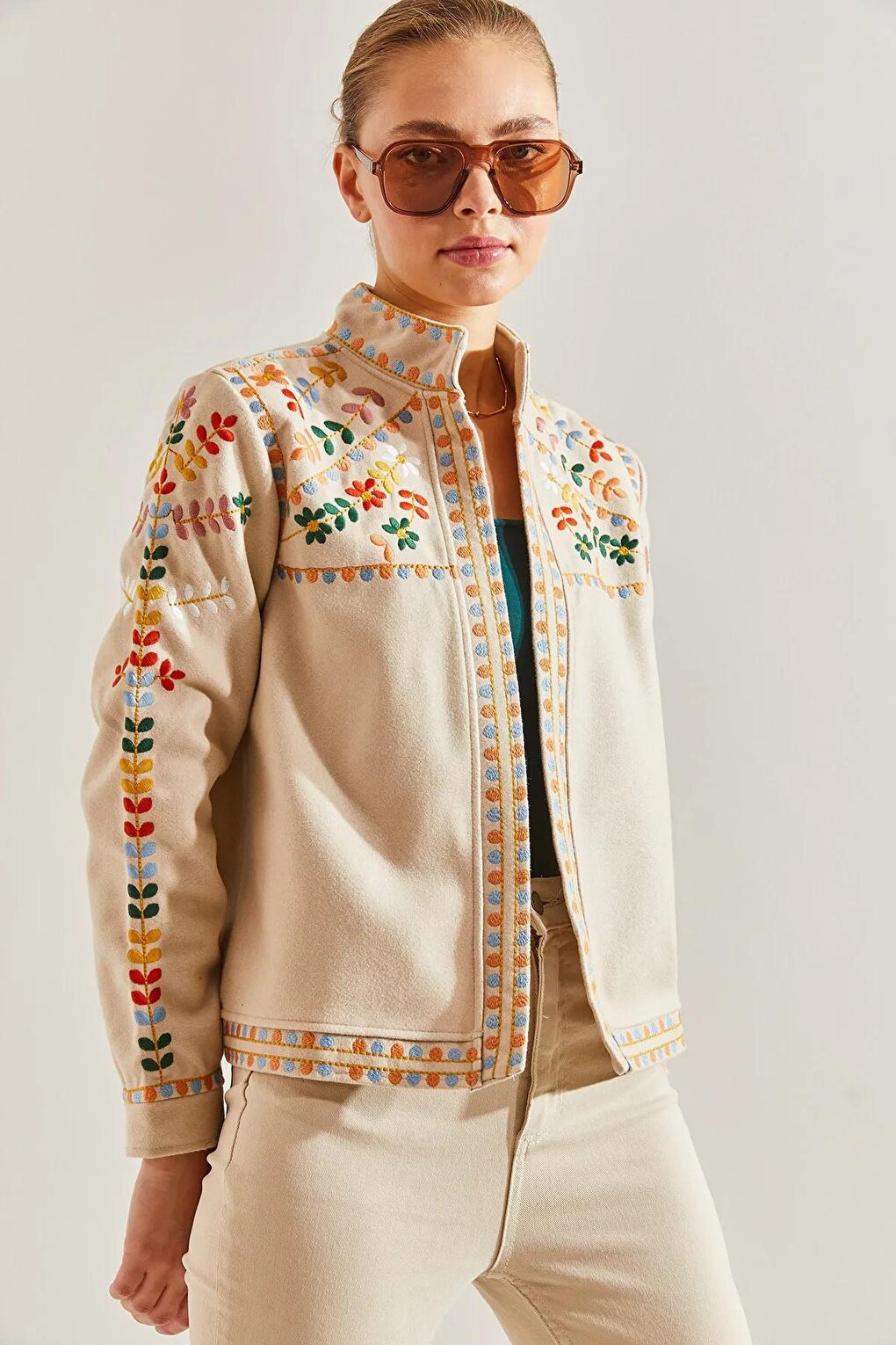 Women's Embroidered Multi-Patterned Stash Jacket