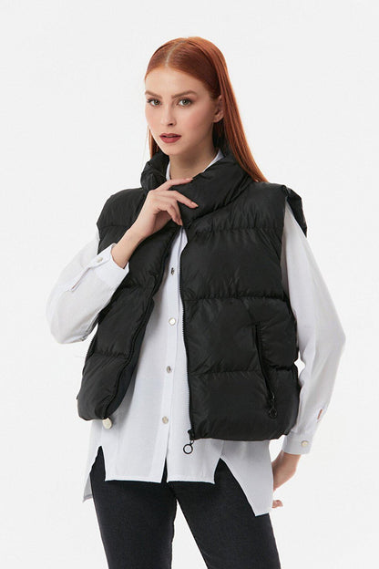 High Collar Puffer Vest