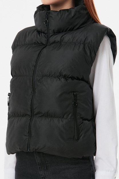 High Collar Puffer Vest