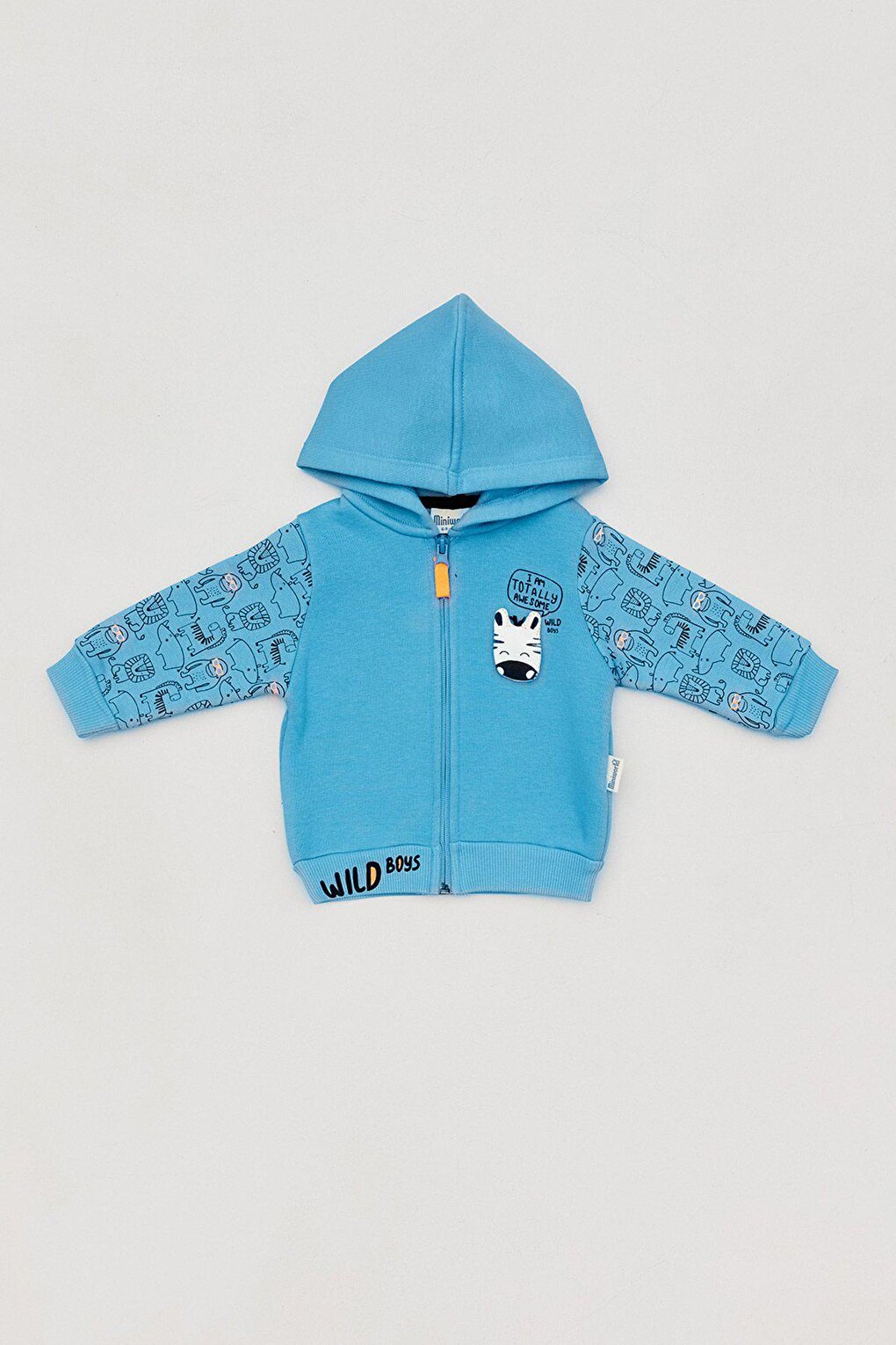 Printed Hooded Baby Boy Sweatshirt