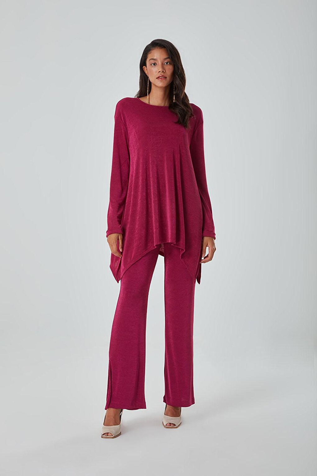 Buzzy Fuchsia Tunic with Side Slit