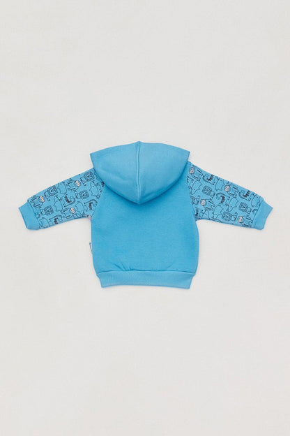 Printed Hooded Baby Boy Sweatshirt