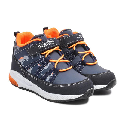 740-P Navy Blue-Orange Children's Boots