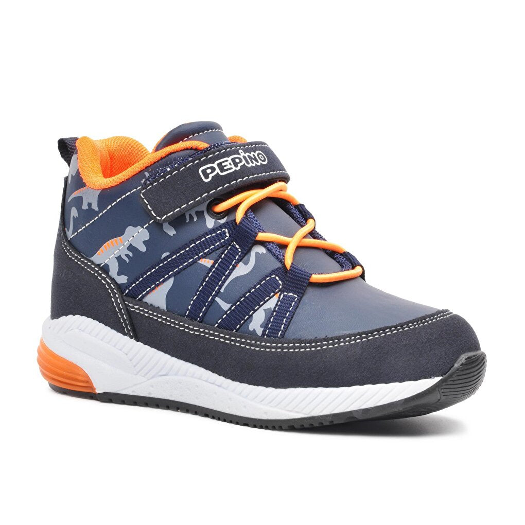 740-P Navy Blue-Orange Children's Boots