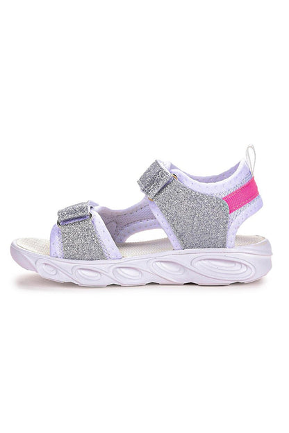 102 Glittering Light Girls Velcro Sandal Shoes