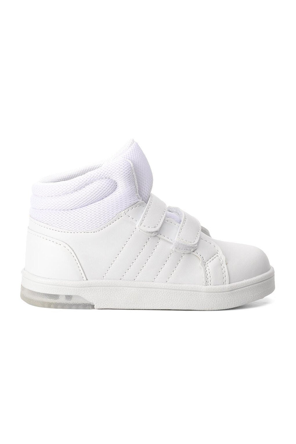 White Velcro Boy's Ankle Sneaker Pepe Long-P