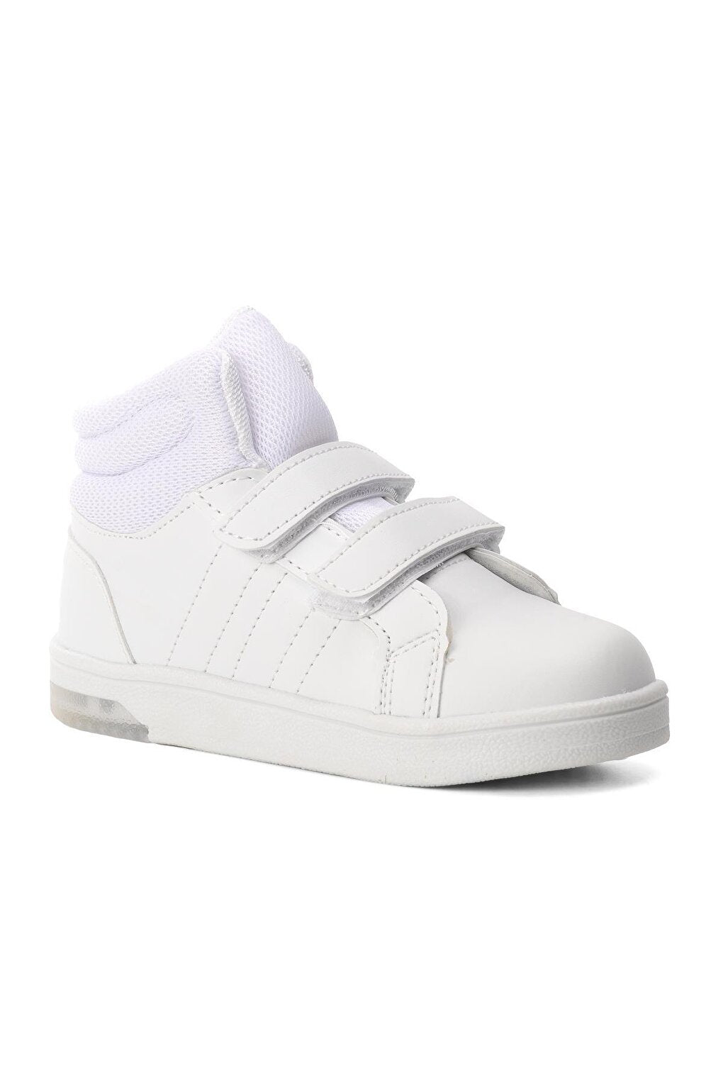 White Velcro Boy's Ankle Sneaker Pepe Long-P