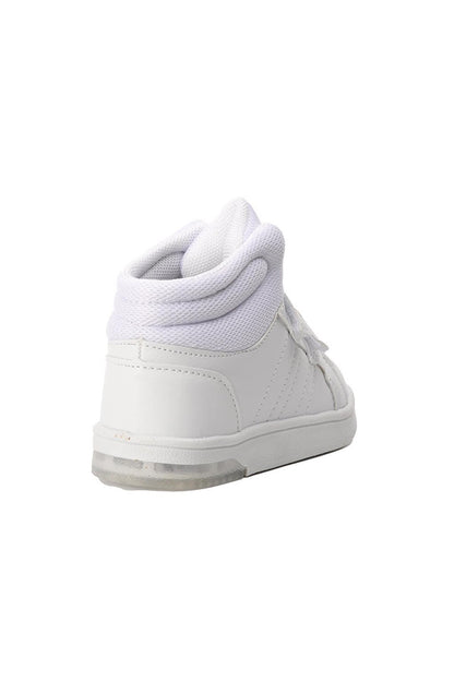 White Velcro Boy's Ankle Sneaker Pepe Long-P