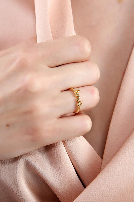 Women's Gold Plated Thin Love Ring