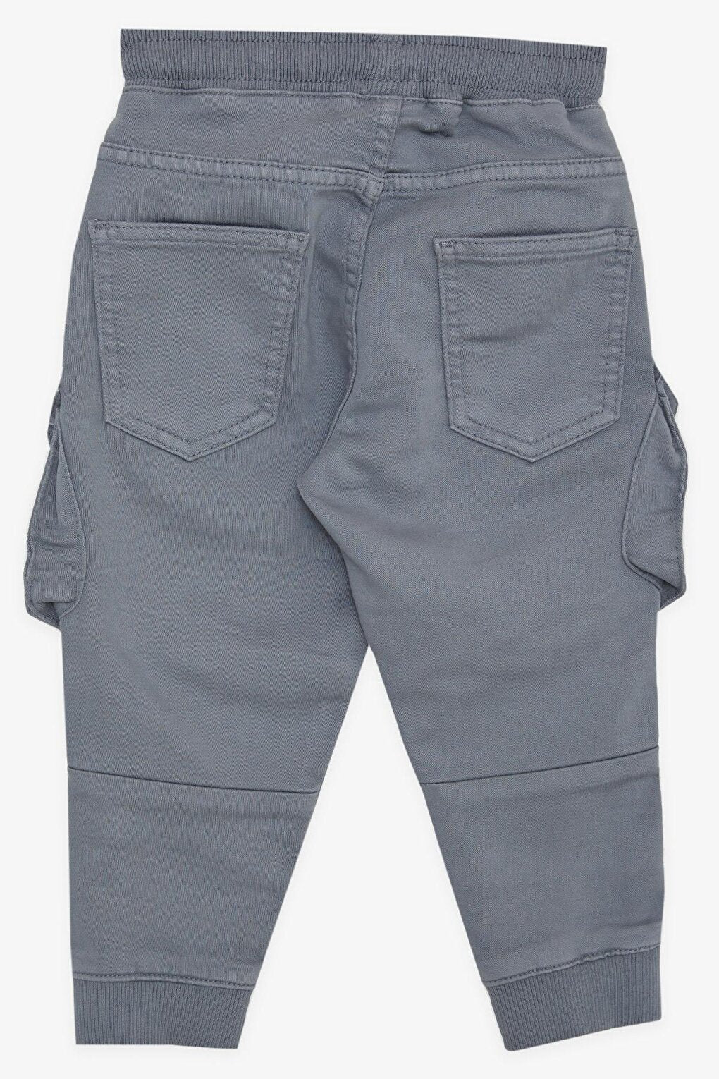 Boy's Trousers with Cargo Pockets and Elastic Waist Gray (Ages 3-7)