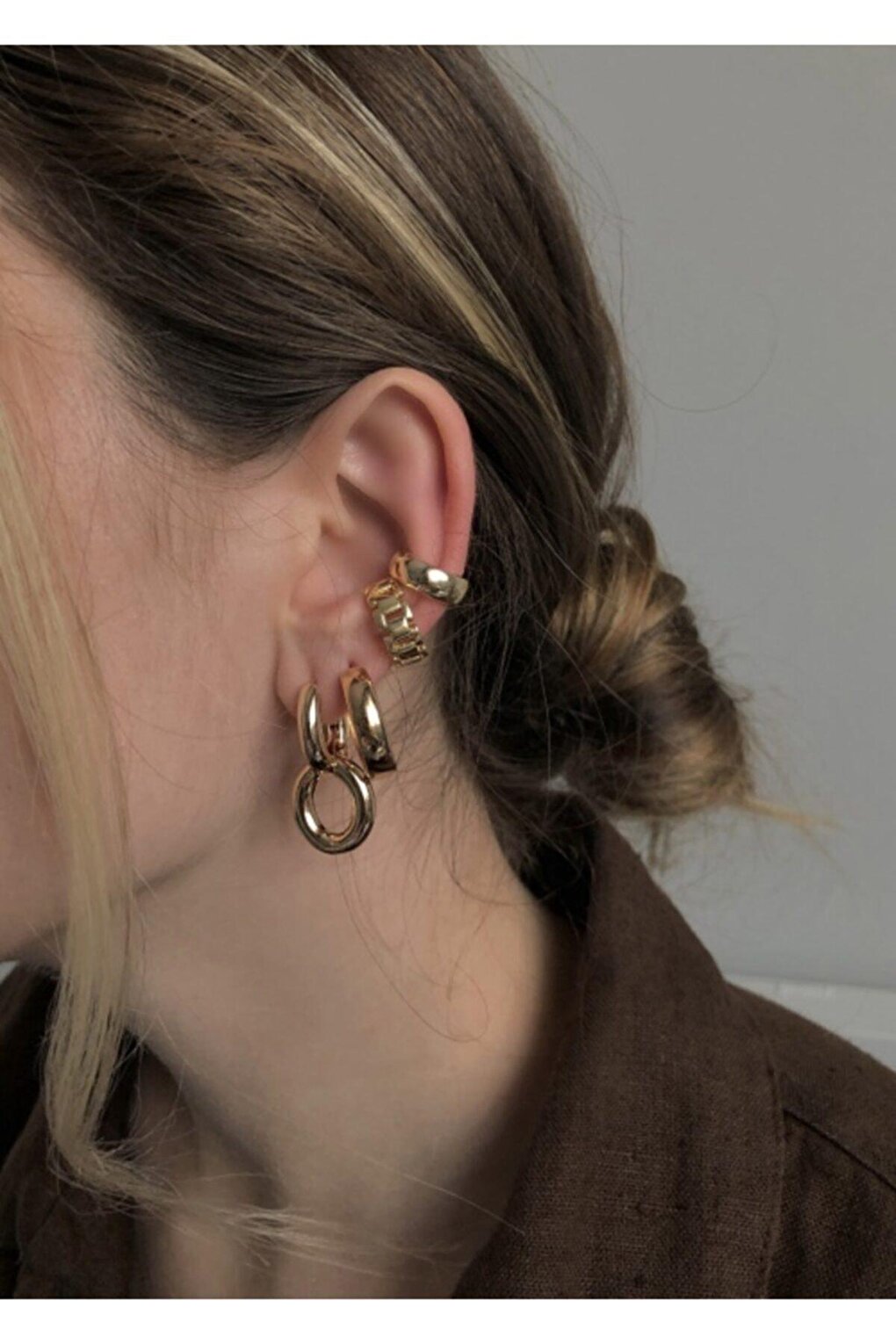 Gold Basic Cuff (cartilage Earring)