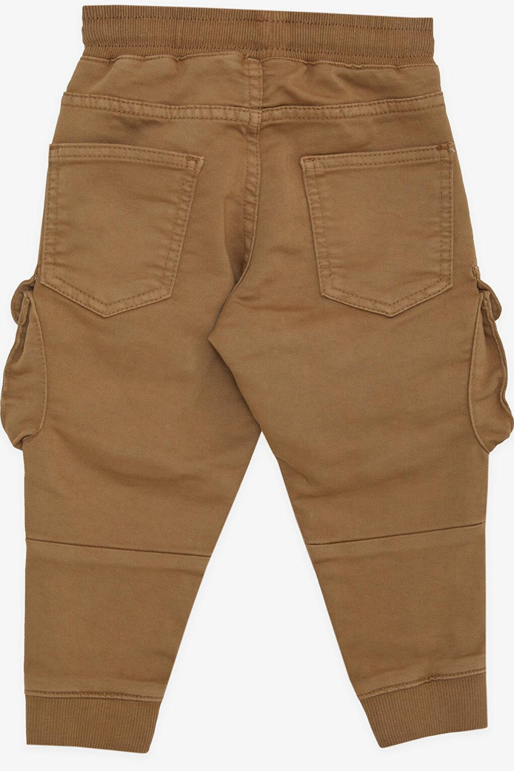 Boy's Trousers with Cargo Pockets and Elastic Waist Light Brown (Ages 3-7)