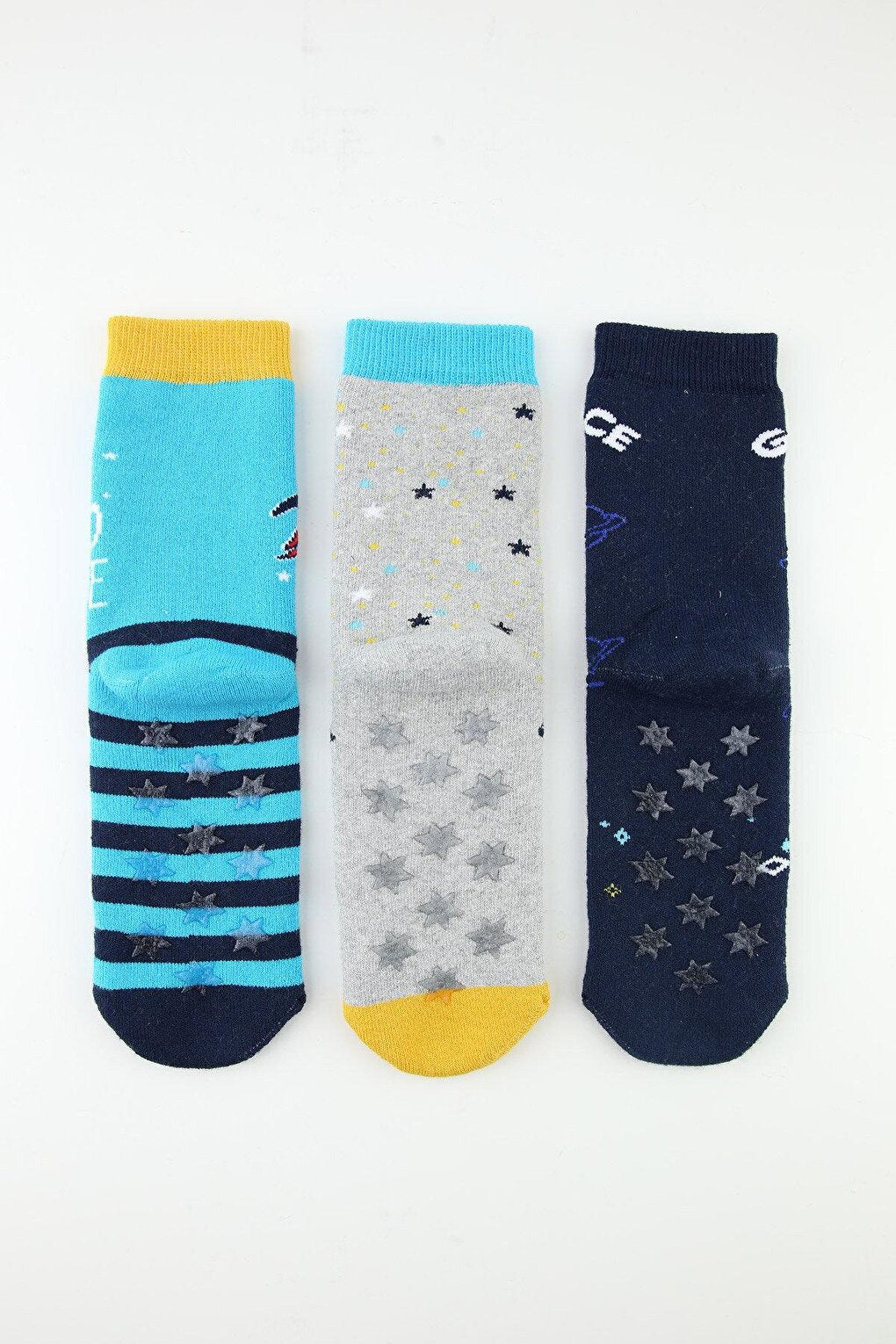 3-Piece Space Anti-Slip Sole Towel Children's Socks