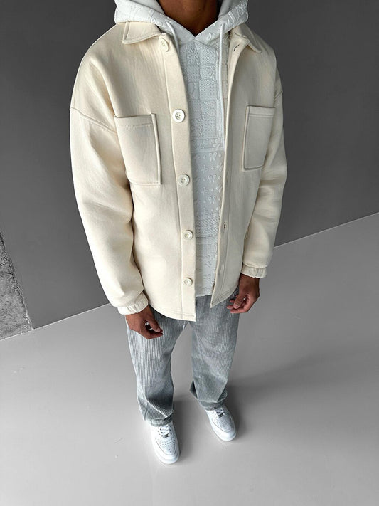 Oversize Basic Casual Jacket Beige