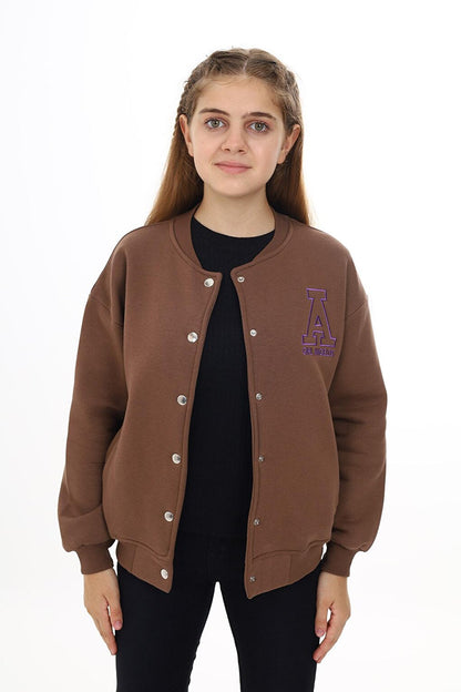 Girl's College Style A Printed Jacket 7 -13 Years Lx271