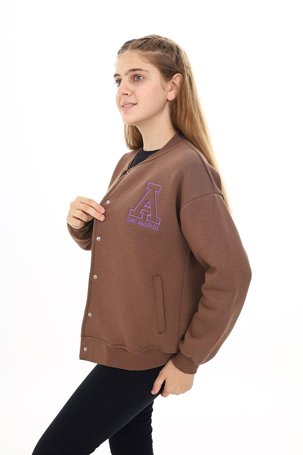 Girl's College Style A Printed Jacket 7 -13 Years Lx271