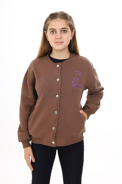 Girl's College Style A Printed Jacket 7 -13 Years Lx271