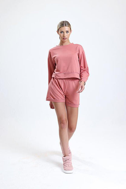 Ltn-G202 Long Sleeve T-shirt Shorts Set