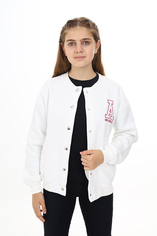 Girl's College Style A Printed Jacket 7 -13 Years Lx271