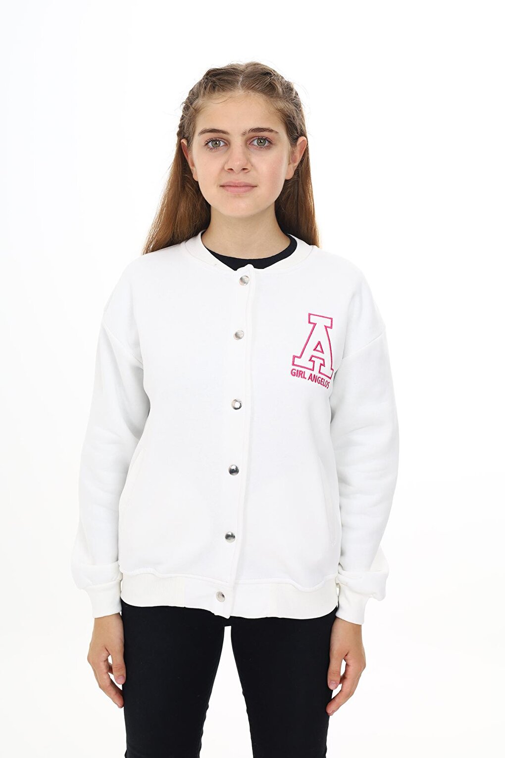 Girl's College Style A Printed Jacket 7 -13 Years Lx271