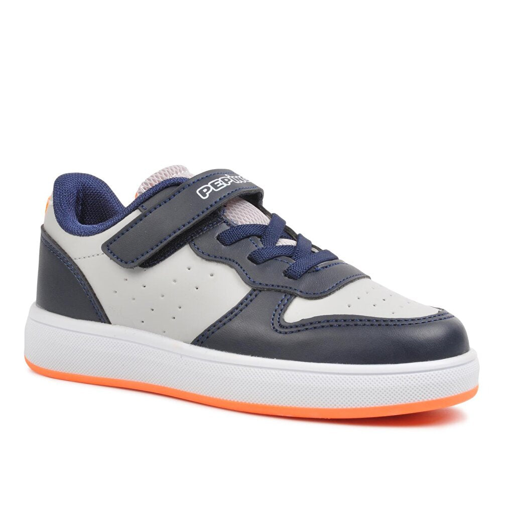 970-P Navy Blue-Orange Boy's Sneaker