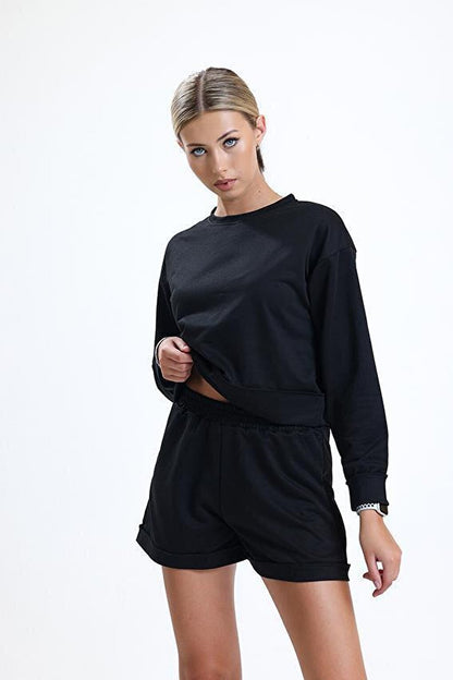 Ltn-G202 Long Sleeve T-shirt Shorts Set