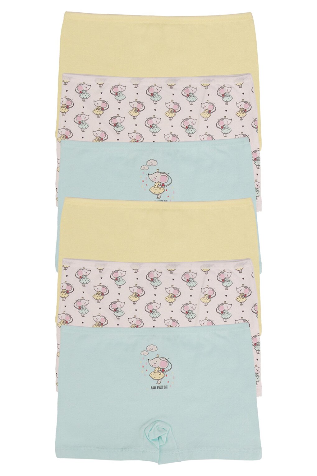 Girl's Cotton Boxers Pack of 6