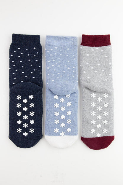 3-pack Santa Claus Anti-Slip Towel Children's Socks