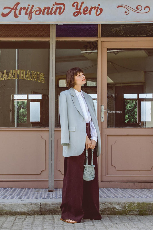 Mint Button Blazer Jacket