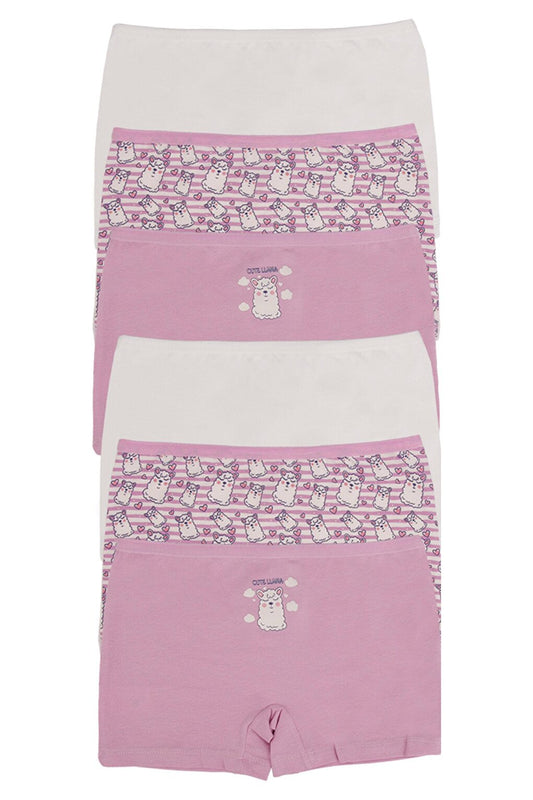 Girl's Cotton Boxers Pack of 6