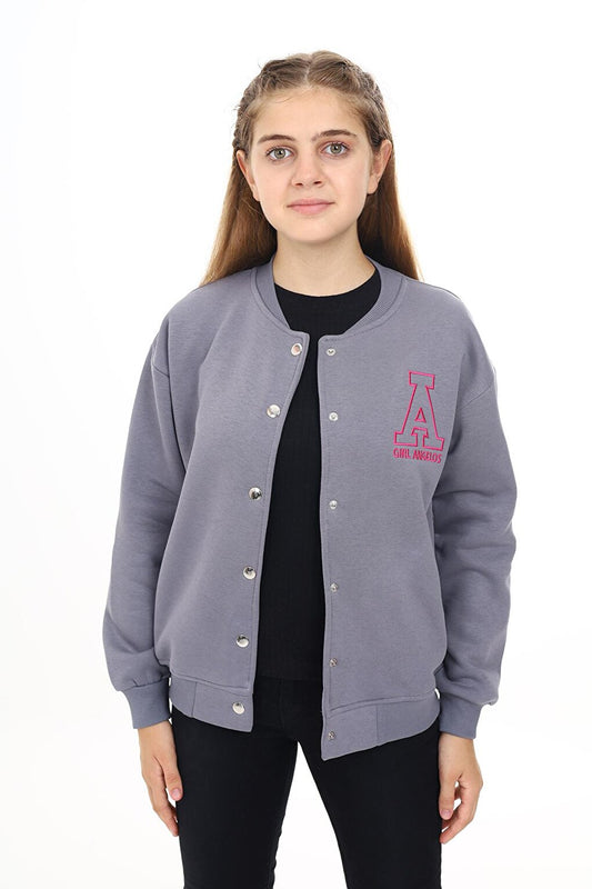 Girl's College Style A Printed Jacket 7 -13 Years Lx271