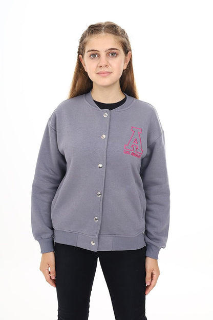 Girl's College Style A Printed Jacket 7 -13 Years Lx271