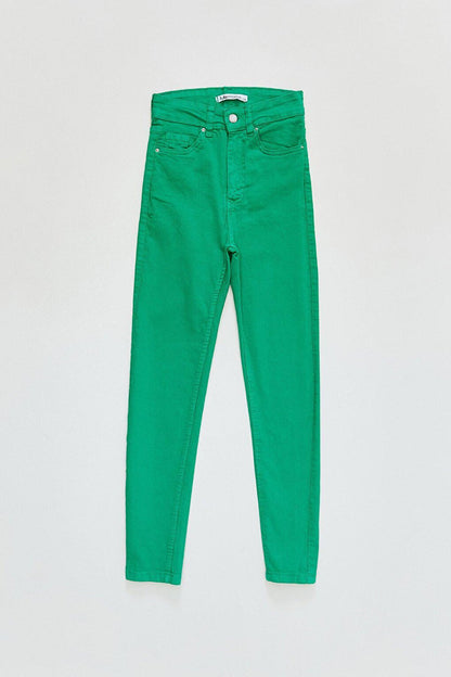 High Waist Girls Skinny Trousers