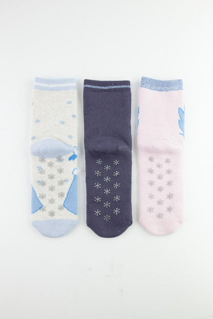 3-Piece Princess Anti-Slip Sole Towel Children's Socks