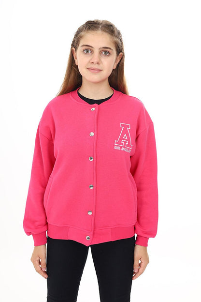 Girl's College Style A Printed Jacket 7 -13 Years Lx271