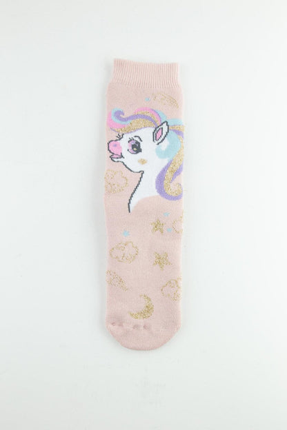 3-Piece Unicorn Non-Slip Sole Towel Children's Socks