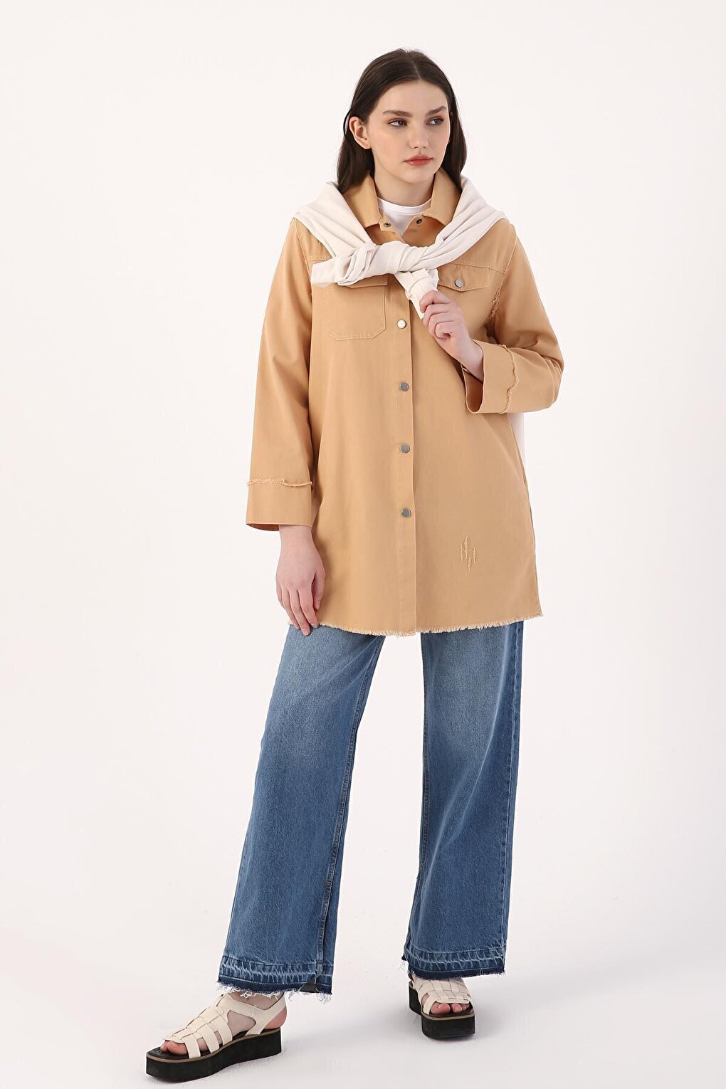 Biscuit Tassel Snap Jacket