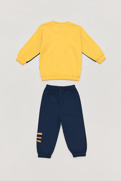 Printed Crew Neck Boys Tracksuit Set