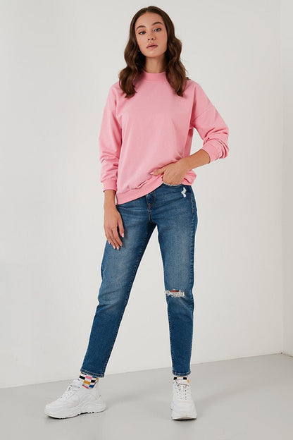 Stand Collar Basic Knitted Sweat 5863323