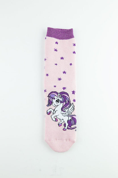 3-Piece Unicorn Non-Slip Sole Towel Children's Socks