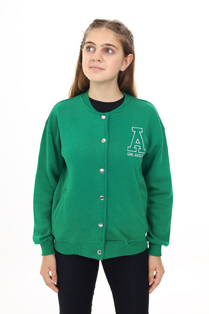 Girl's College Style A Printed Jacket 7 -13 Years Lx271