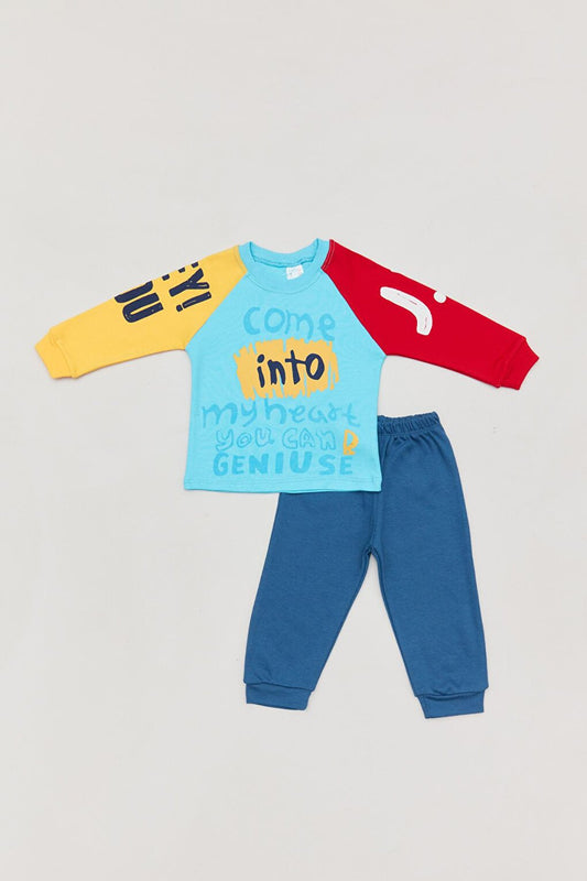 Printed Boys Tracksuit Set