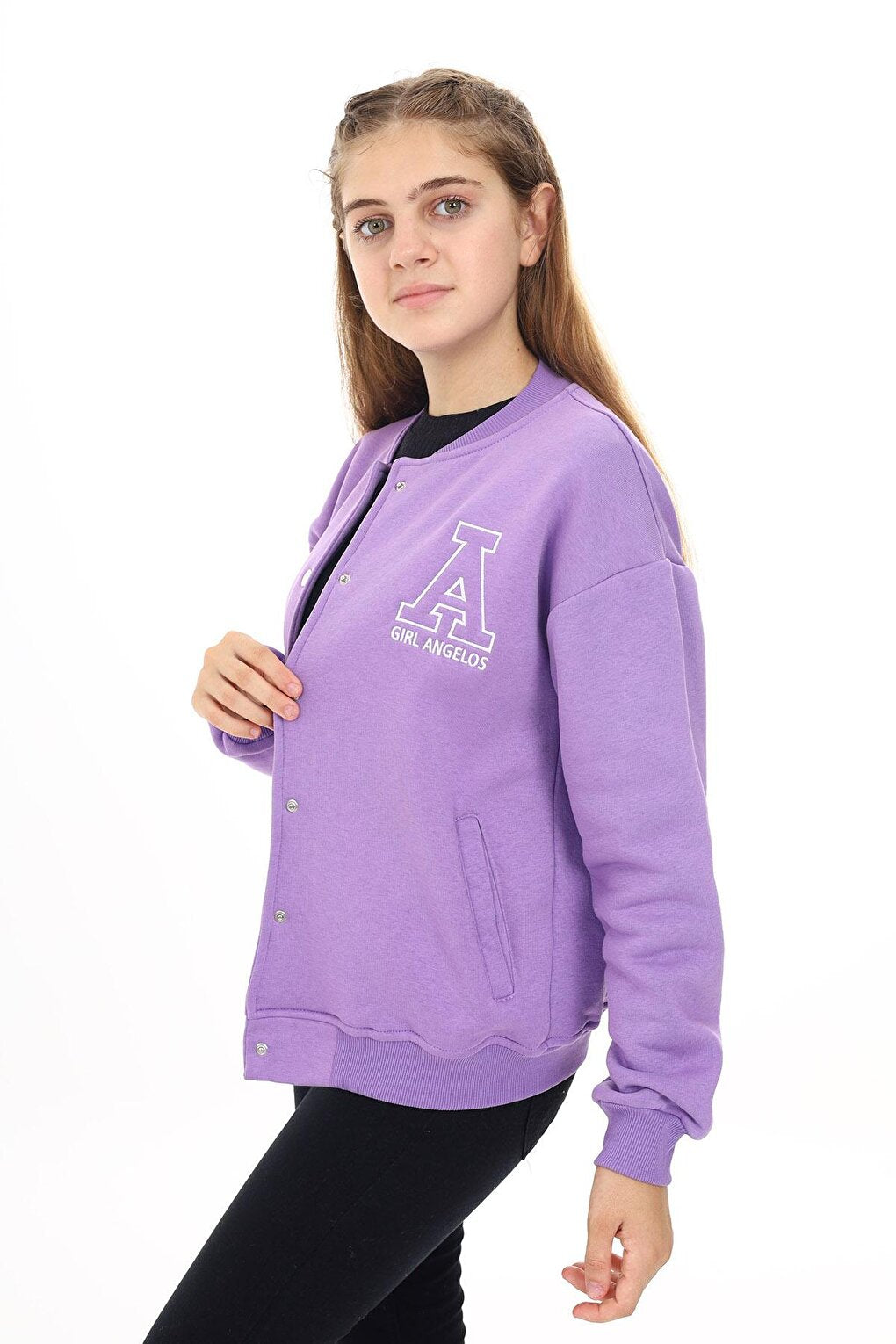 Girl's College Style A Printed Jacket 7 -13 Years Lx271