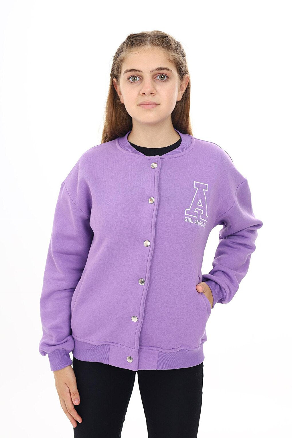 Girl's College Style A Printed Jacket 7 -13 Years Lx271