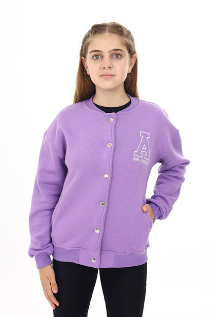 Girl's College Style A Printed Jacket 7 -13 Years Lx271